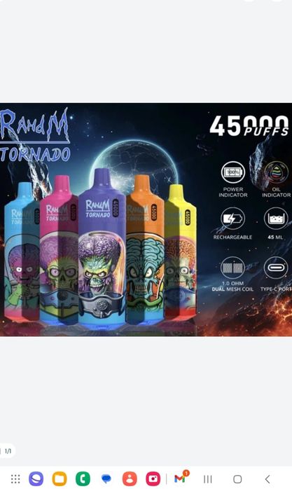 Vând Vape Tornado 45.000 de puff