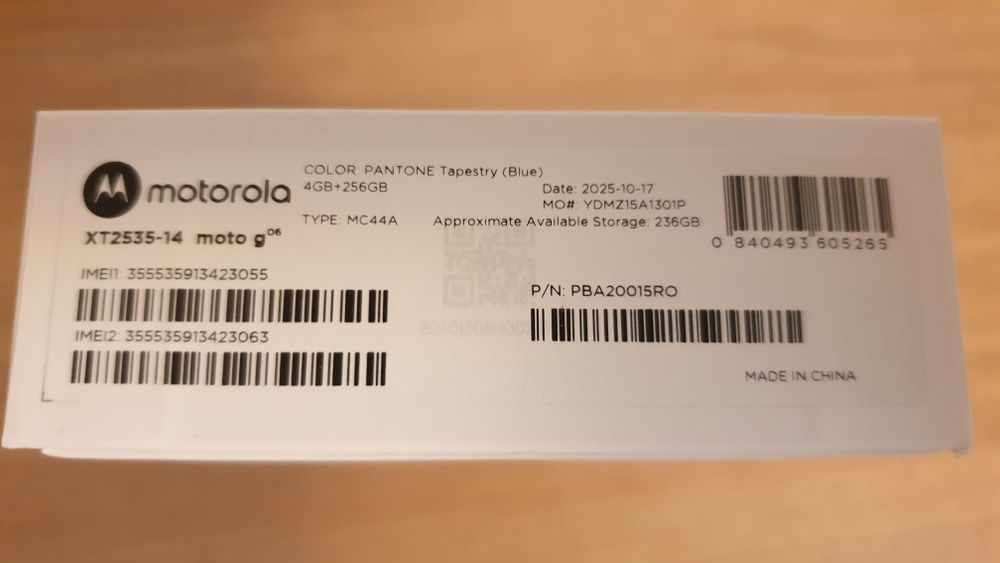 Motorola G 06, 256 Gb, sigilat, factură
