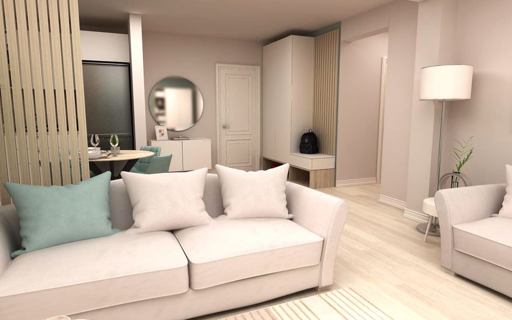 Apartament 3 camere, 86 mp, open-space, Traian, Etaj 1, parcare – 600€