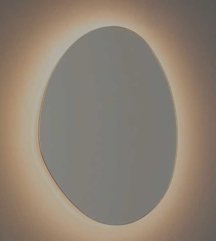 LED огледало за баня с неправилна форма и топла светлина 30/40 см