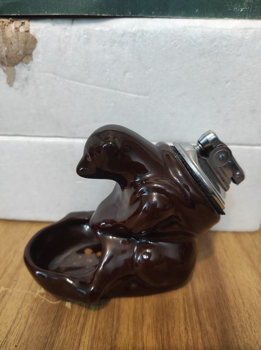 Советская настольная зажигалка "Медведь"