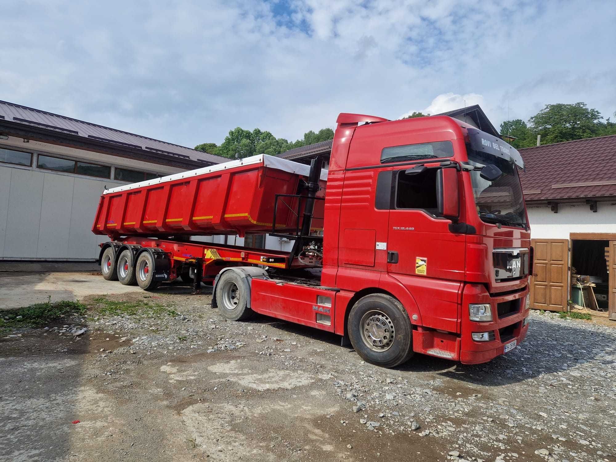 Inchiriez camion si trailer