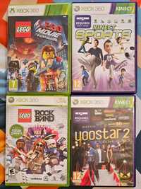 4 jocuri  educationqle XBOX 360: Lego Movie, Yoostar 2, Sports