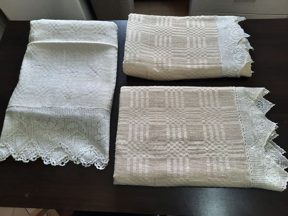 Perne din pene gasca/gaina,Lepedeu pat,Fete perna damasc,Dantela lata,