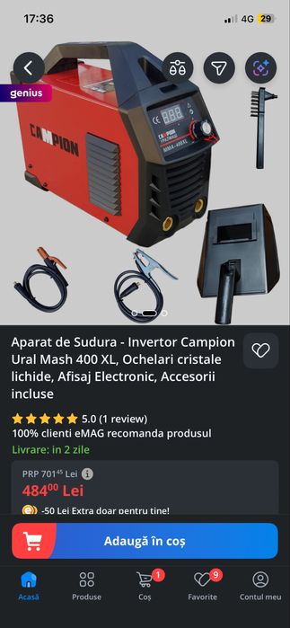 Aparat de sudura. Invertor Campion