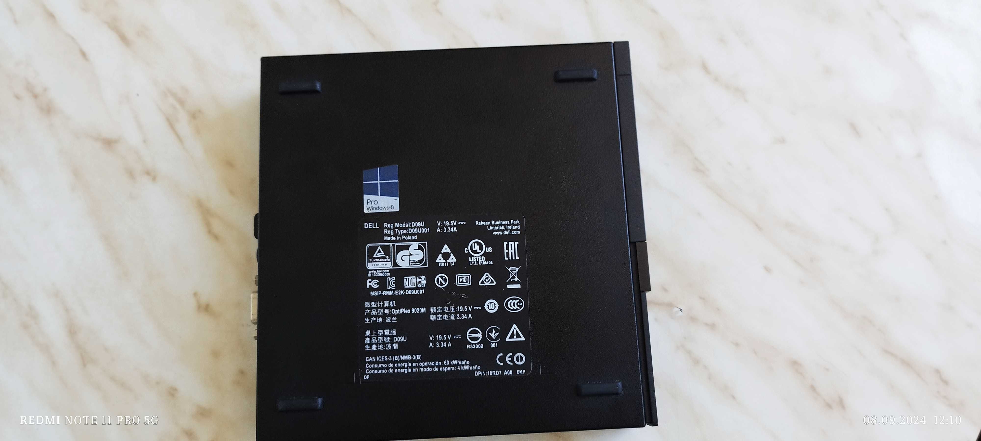 Продавам OptiPlex 9020-DELL Micro,Core i5-4590T, 8GB, SSD, Wi-Fi
