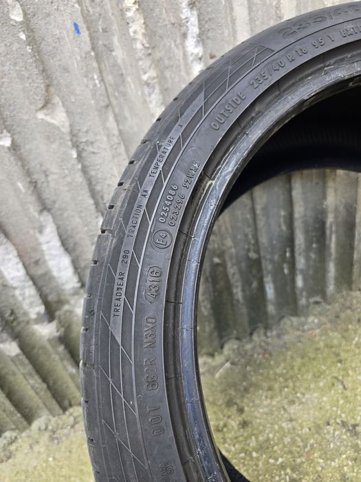 Продавам 4 гуми Continental SportContact 5 – 235/40 R18 95Y XL