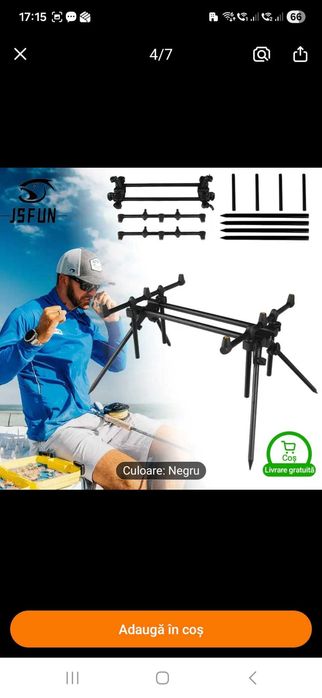 Rod Pod JSFUN  3 posturi pentru lansete.