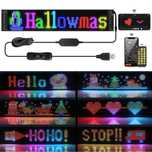 ТАБЛО LED дисплей с матричен панел, черен, USB зареждане, 12*59.5 cm