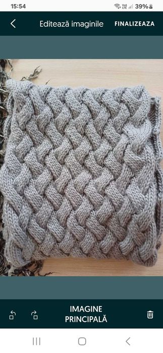 Fular tricotat circular