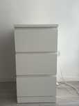 Comode albe cu 3 sertare ikea