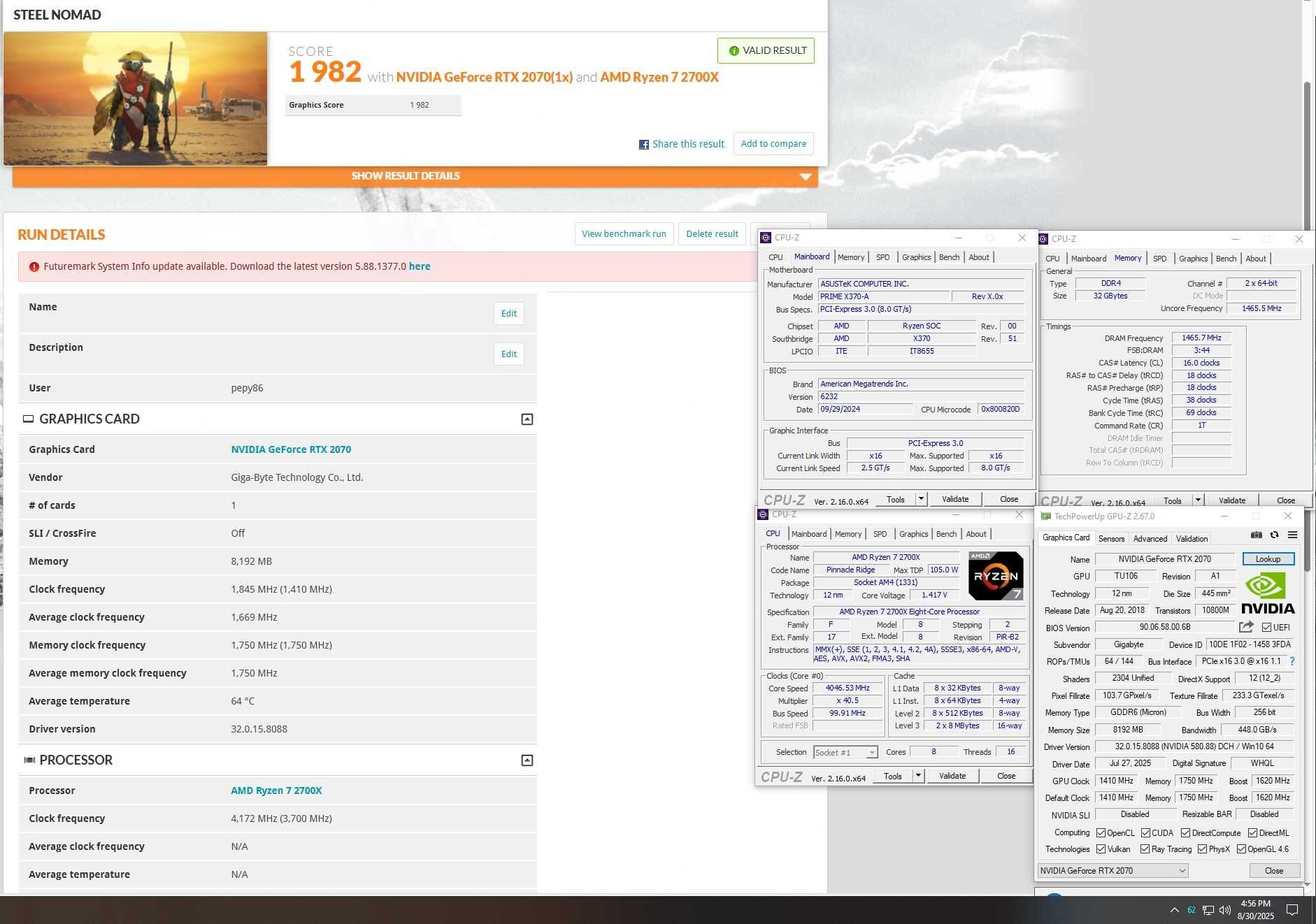 Gigabyte RTX 2070 8GB Windforce 2X