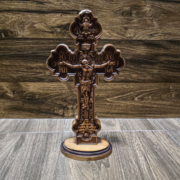 Дърворезба кръст с разпятие 30см