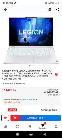 Laptop gaming Lenovo legion 5 pro