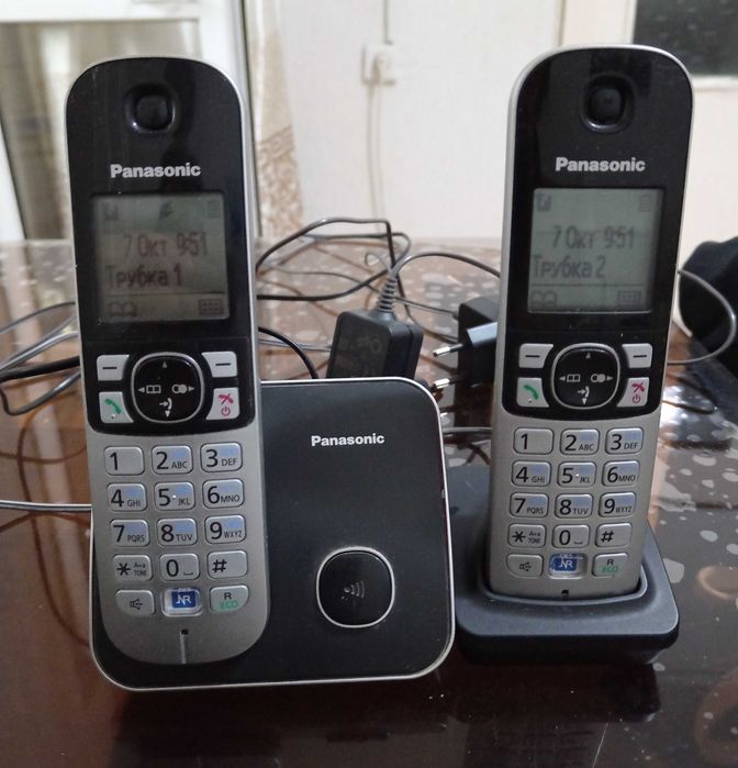 Продам радио телефоны Panasonic б/у 2 трубки