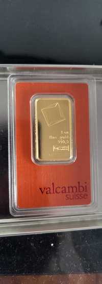 Lingou de Aur 1 uncie (1 oz) Valcambi Suisse