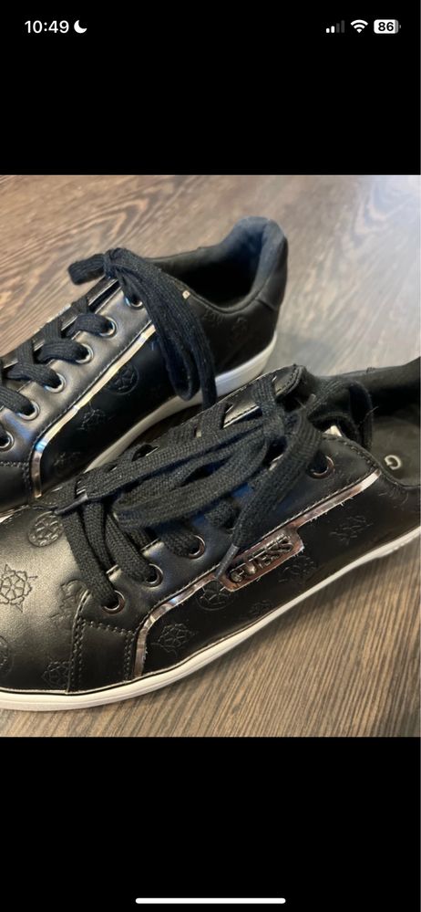 Adidasi guess piele neagra