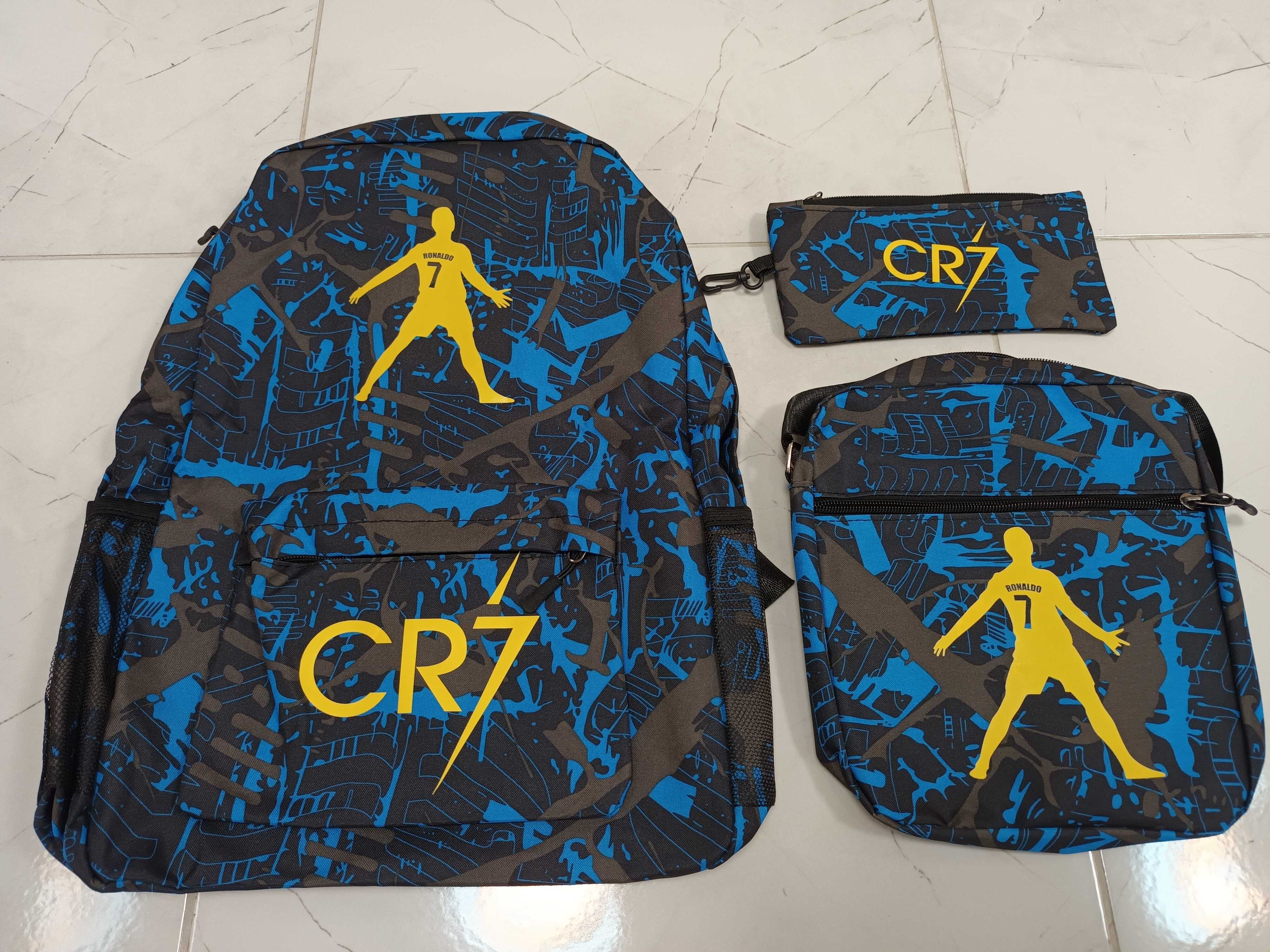 Раница Кристиано Роналдо 3 части,CR7 раница за училище,Ronaldo,чанта