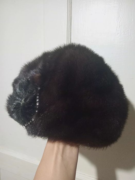 Норка шапка женский