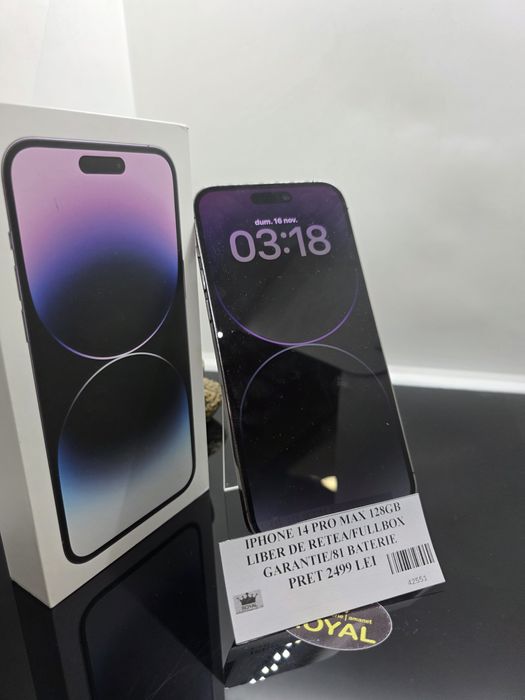 Amanet Royal: IPhone 14 Pro Max/ 81 baterie / Liber de rețea