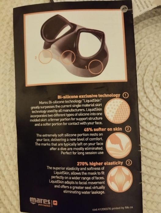 Маска Mares LiquidSkin SF, Детска, за Подводен риболов и Свободно гмур
