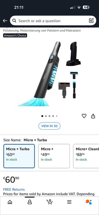 Ръчна прахосмукачка Cecotec