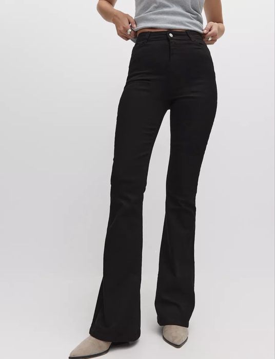 Джинсы женские на высокий рост, чёрный цвет.