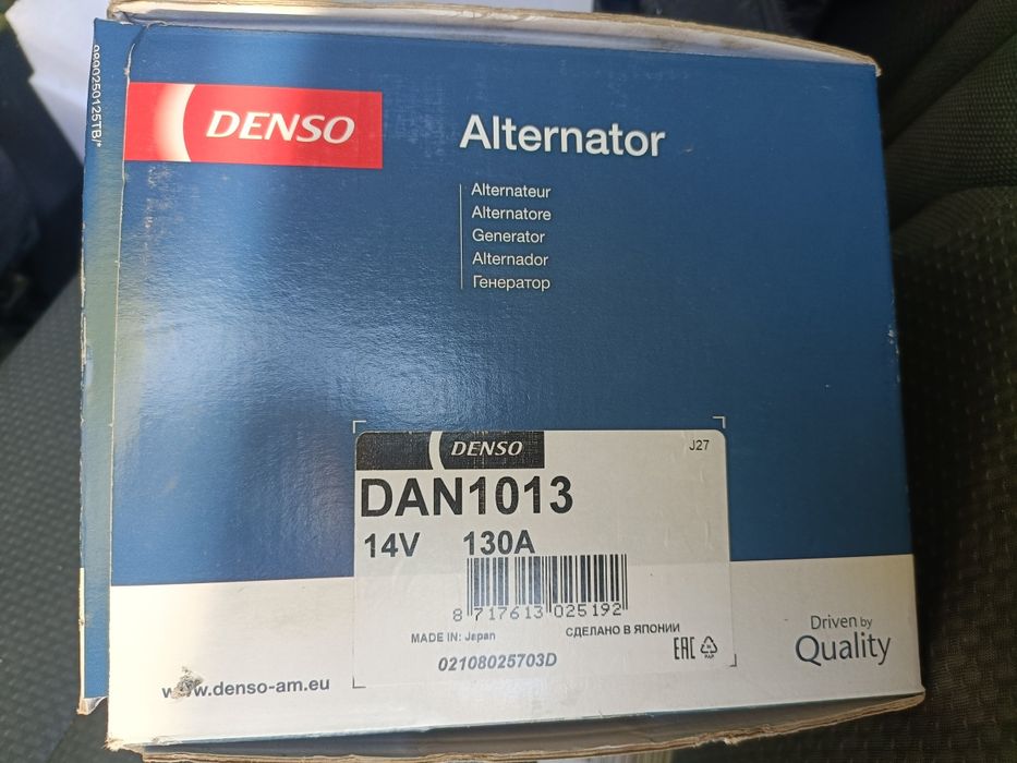 Alternator original Denso Toyota Corolla Verso D4D, 2.2 L diesel, 2007