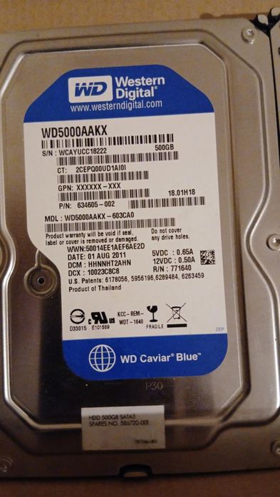 Hard disk 1.0TB/500GB/160GB за компютър