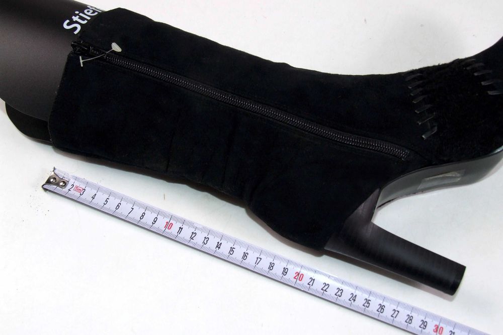 Cizme piele faux catifelata, 39, elegante toc 9 cm, Made in Italy, NOI