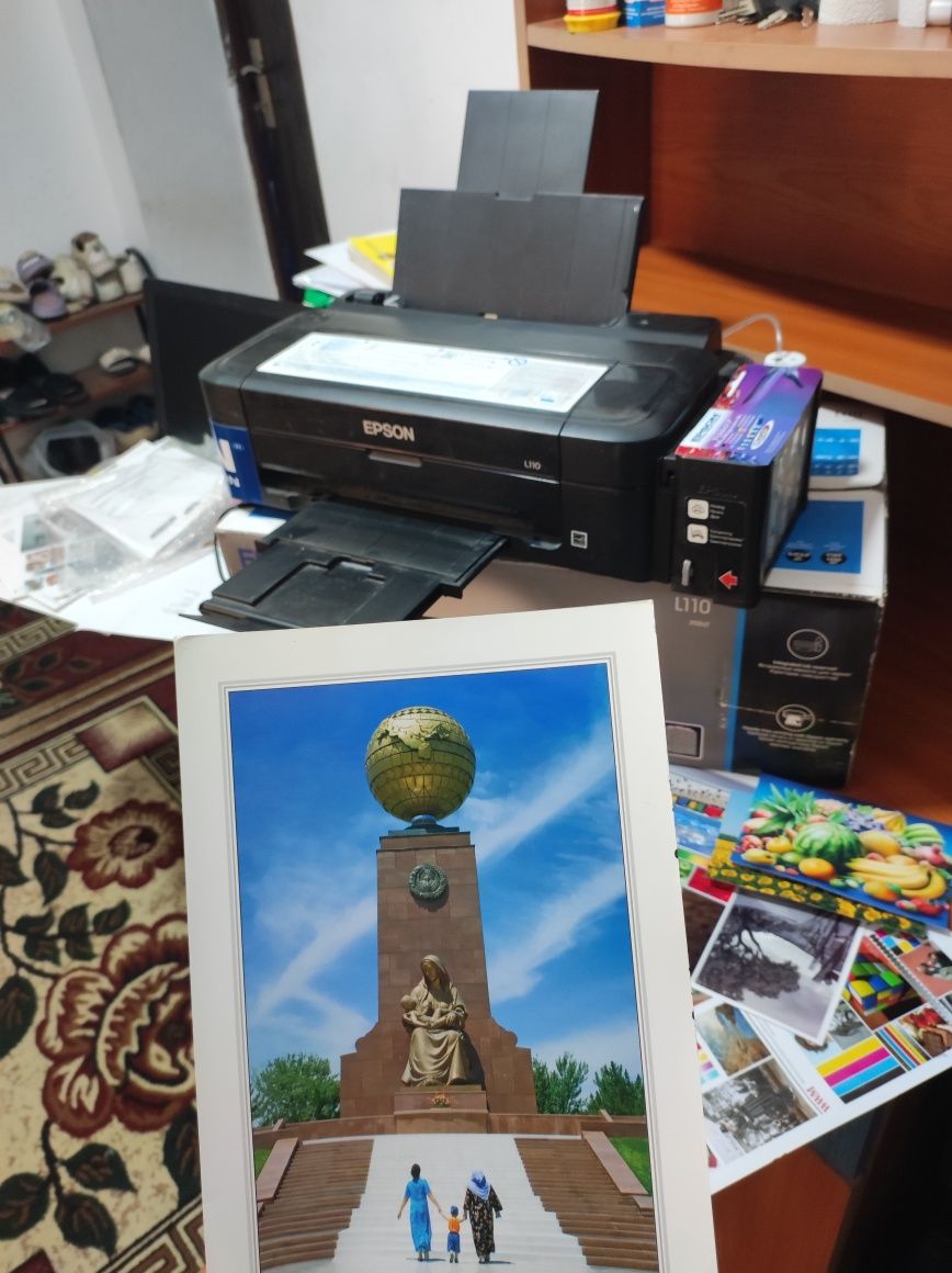 Epson L 110 karobka dakumen yangi holatda prabegi 1500, zaprafka polni