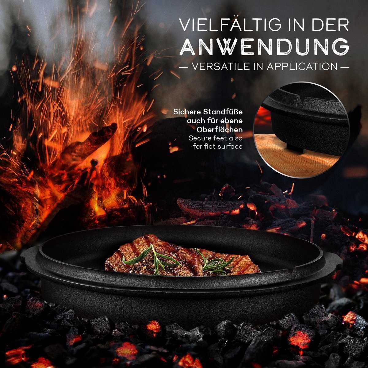 Тенджера за барбекю, чугун Grillas- Dutch Oven, 13.6L немска