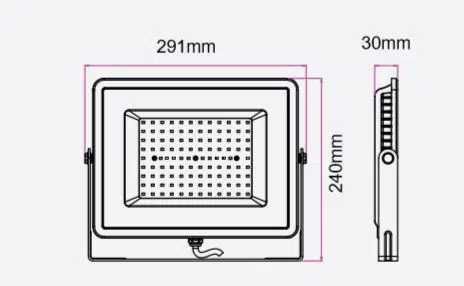 Samsung Диод 100W LED 5г Гаранция Прожектор SMD Светодиоден