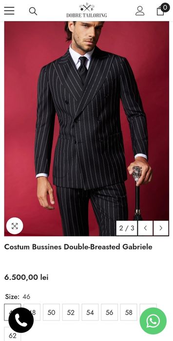 Costum Alberto Dobre Business marime 50/52 Impecabil,lana 100%,Double