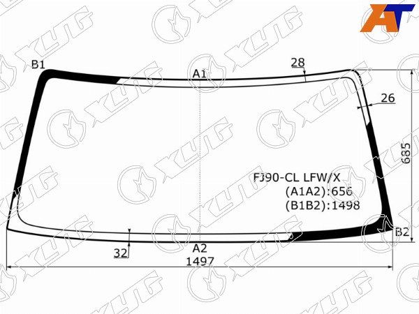 Стекло лобовое TOYOTA LAND CRUISER PRADO #J9# 3/5D 96-02 Toyota Land c
