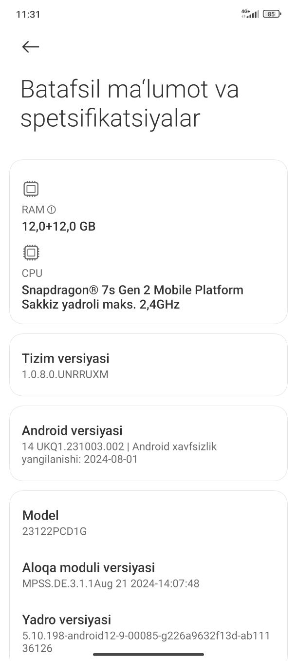 Pocco x6 5g sotiladi