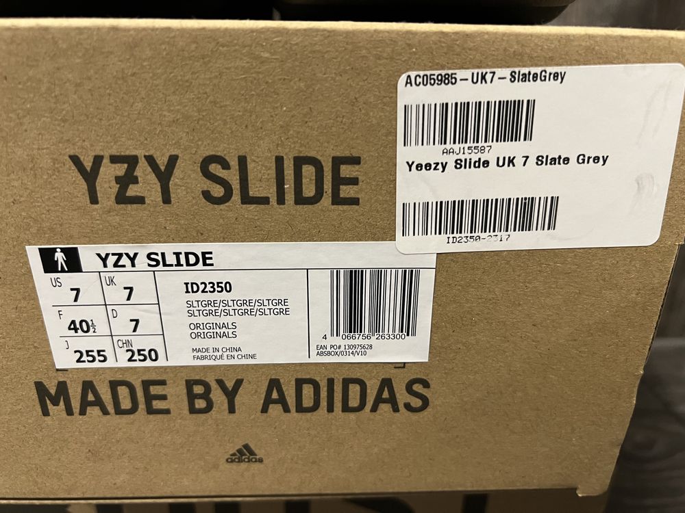 Yeezy Slide Slate Grey 40.5