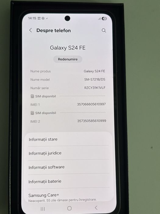 Samsung S24 FE NOU in garanție !