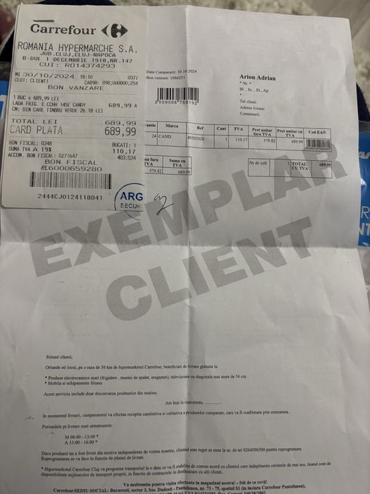 Lada frigorifica CANDY 137 litrii