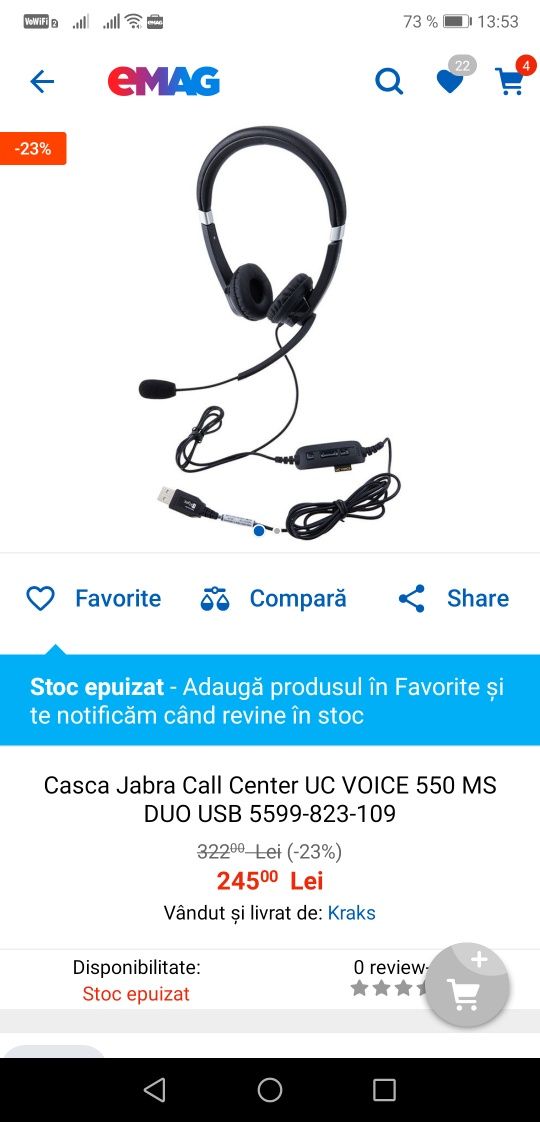 Căști Jabra voice 550 MS