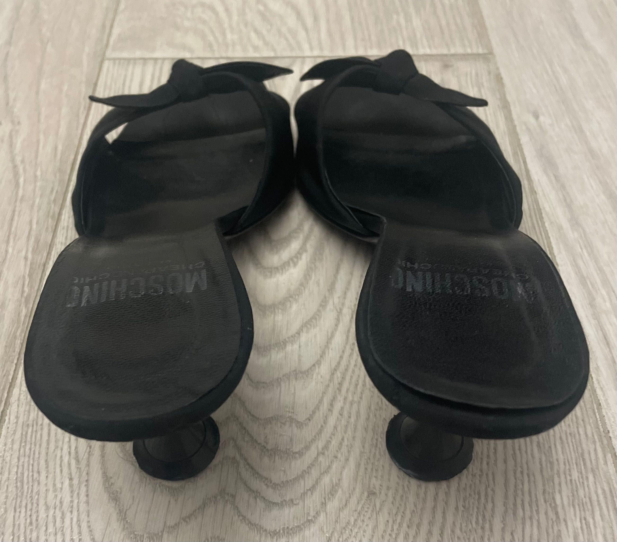 Дамски Сандали Moschino, черен плат,р.38