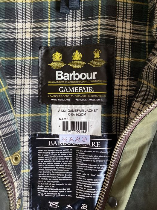 Vintage 80s Barbour Gamefair