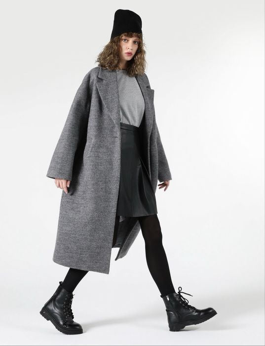 Palton lung oversize gri – Colin’s (mărimea XS, potrivit până la L)