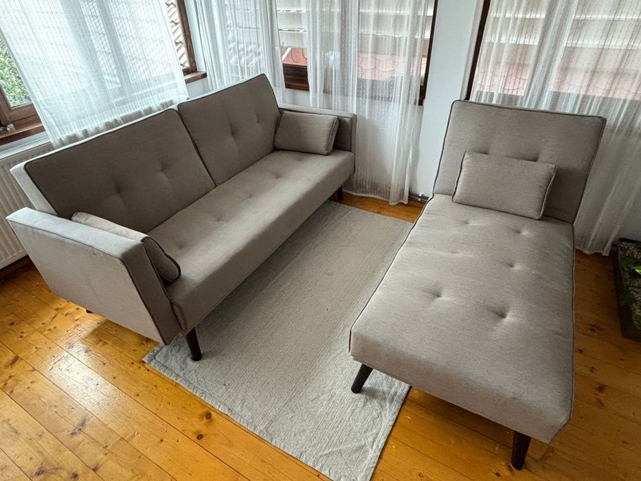 Canapea extensibilă tip sofa cu şezlong stânga/dreapta