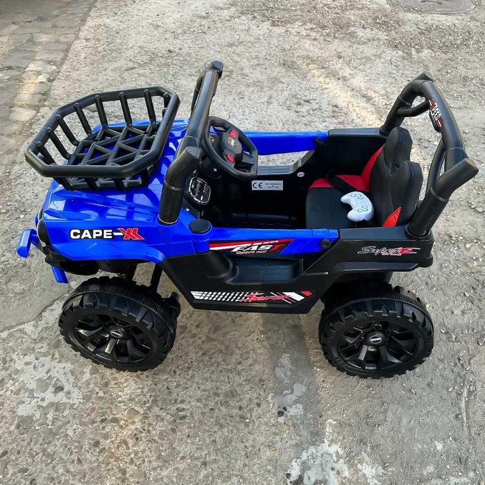Masinuta electrica 4x4, pt 2-4 ani,CAPE-X, 100W, 12V, scaun tapitat