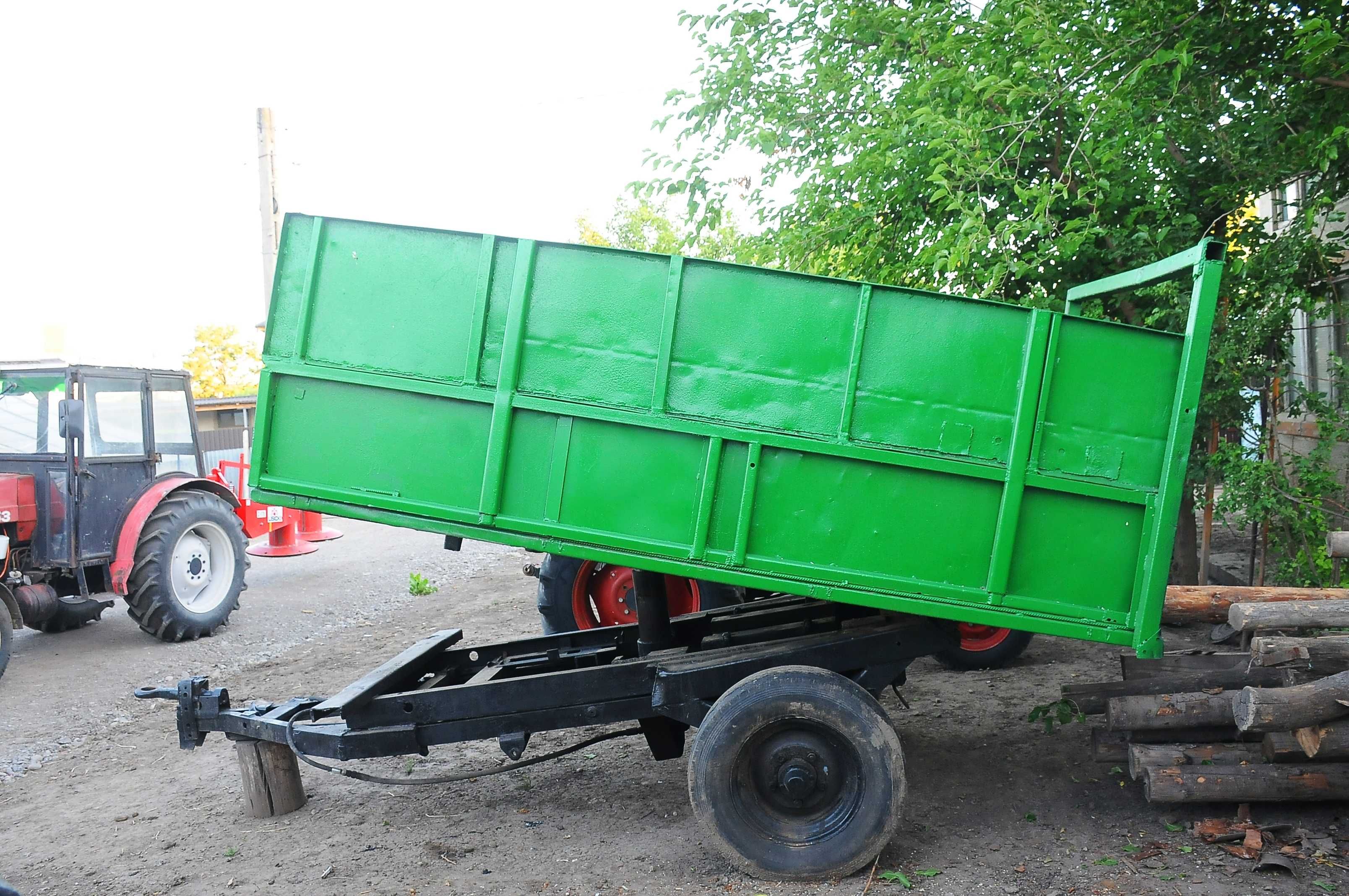 Remorca basculabila monoax 3 x 1.80 m, basculare hidraulica la tractor