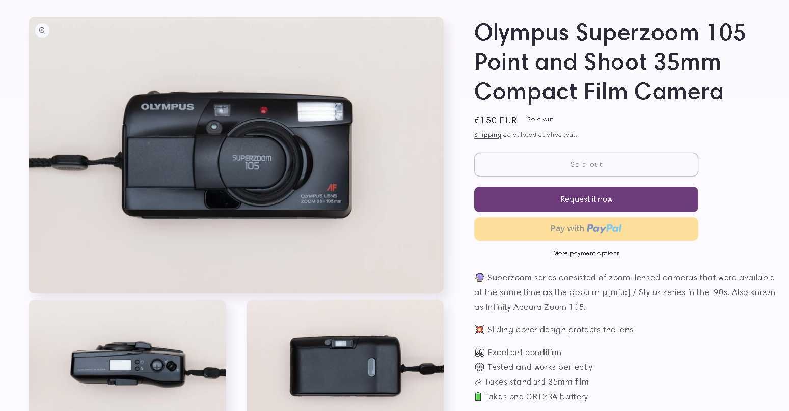 Olympus AZ-1 Zoom/Prima BF-8/Olympus Superzoom 105 - Vintage Cameras