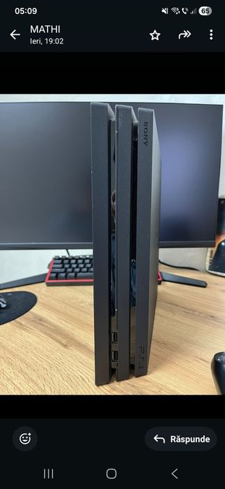 Ps 4 Pro + 2 cotrolăre, cablurile aferente + jocuri.ri