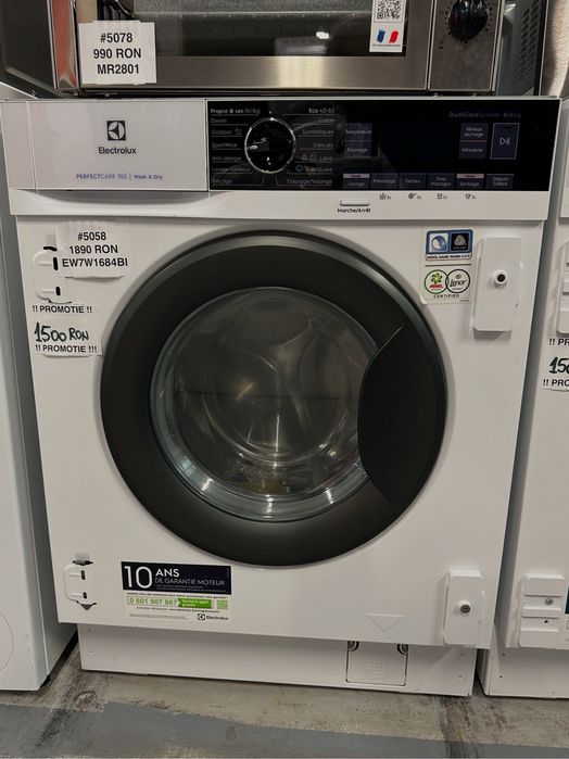 !! PROMOTIE !! Masini de rufe incorporabile cu uscator