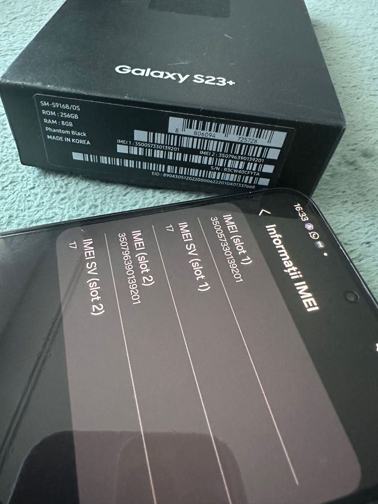 Vând Samsung s23 plus 256 gb, cutie și toate accesoriile full box